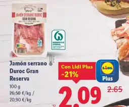 Lidl Jamón serrano Duroc Gran Reserva oferta
