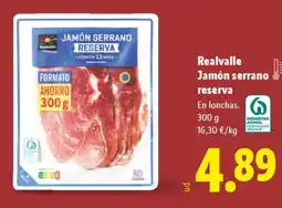 Lidl REALVALLE Jamón serrano reserva oferta