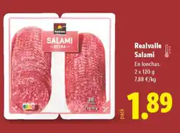 Lidl REALVALLE Salami oferta