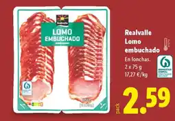 Lidl REALVALLE Lomo embuchado oferta