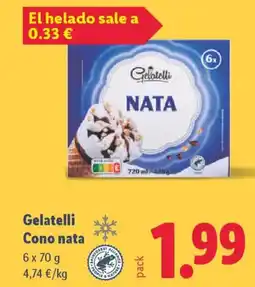 Lidl GELATELLI Cono nata oferta