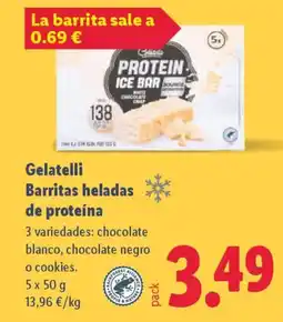 Lidl GELATELLI Barritas heladas de proteína oferta