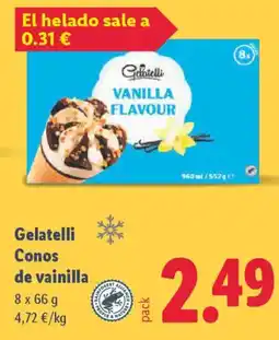 Lidl GELATELLI Conos de vainilla oferta