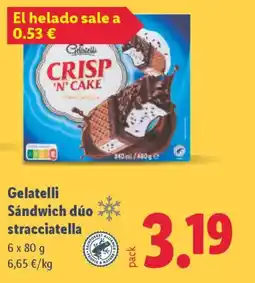 Lidl GELATELLI Sándwich dúo stracciatella oferta