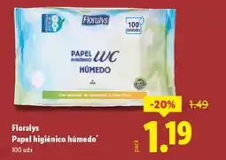 Lidl FLORALYS Papel higiénico húmedo oferta