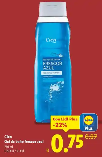 CIEN Gel de baño frescor azul