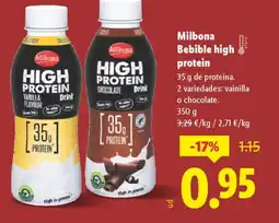 Lidl MILBONA Bebible high protein oferta