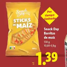 Lidl SNACK DAY Barritas de maíz oferta