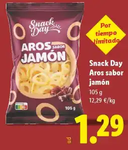 Lidl SNACK DAY Aros sabor jamón oferta