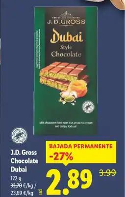 Lidl J. D.GROSS Chocolate Dubai oferta