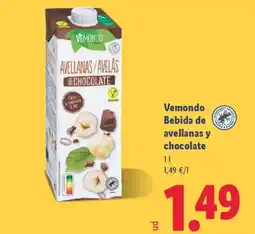 Lidl VEMONDO Bebida de avellanas y chocolate oferta