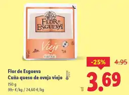 Lidl FLORE DE ESGUEVA Cuña queso de oveja viejo oferta