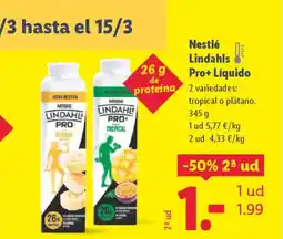Lidl NESTLE Lindahls Pro+ Líquido oferta