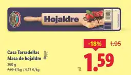 Lidl CASA TARRADELLAS Masa de hojaldre oferta