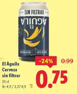 Lidl EL ÁGUILA Cerveza sin filtrar oferta