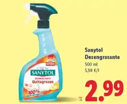 Lidl SANYTOL Desengrasante oferta