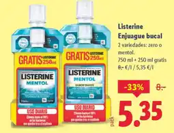 Lidl LISTERINE Enjuague bucal oferta
