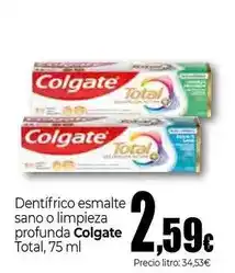 Unide Supermercados Colgate - dentífrico esmalte sano o limpieza profunda total oferta