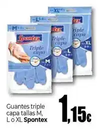 Unide Supermercados Spontex - guantes triple capa tallas m, l o xl oferta