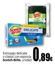 Unide Supermercados Scotch-brite - estropajo delicate o classic con esponja oferta