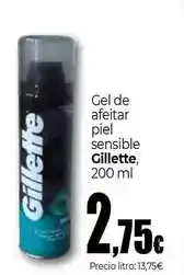 Unide Supermercados Gillette - gel de afeitar piel sensible oferta