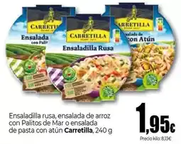 Unide Supermercados Carretilla - ensaladilla rusa, ensalada de arroz con palitos de mar o ensalada de pasta con atun oferta