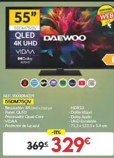 Embargos a lo bestia Daewoo - 55 qled 4k uhd 55dm75qv oferta