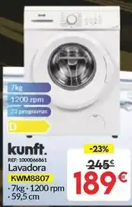 Embargos a lo bestia Kunft - lavadora kwm8807 oferta