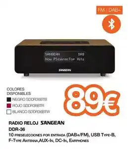 Sangean - radio reloj ddr-36