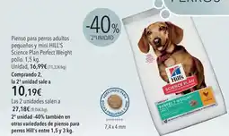 El Corte Inglés Hill's - pienso para perros adultos pequenos mimit oferta