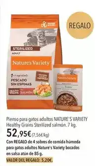 El Corte Inglés Nature - pienso para gatos adultos señalizados salmón oferta