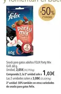 El Corte Inglés Felix - snack para gatos adultos party mix oferta