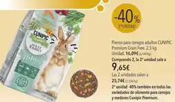 El Corte Inglés Cunipic - pienso para conejos adultos premium oferta