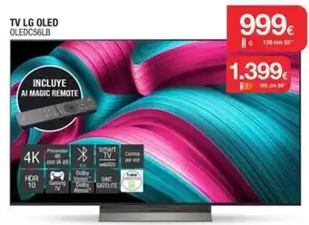 Lg - tv oled oledc56lb