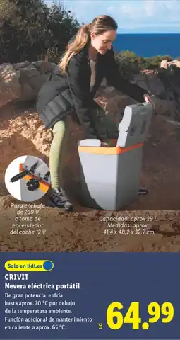 Lidl CRIVIT Nevera eléctrica portátil oferta