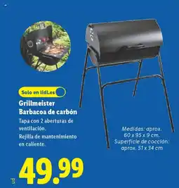 Lidl Grillmeister Barbacoa de carbón oferta