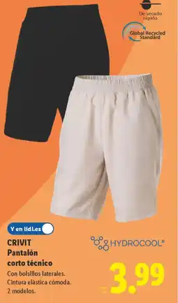 Lidl CRIVIT Pantalón corto técnico oferta