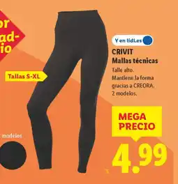 Lidl CRIVIT Mallas técnicas oferta