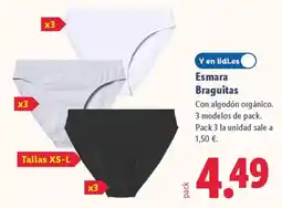 Lidl ESMARA Braguitas oferta