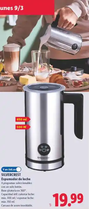 SILVERCREST Espumador de leche