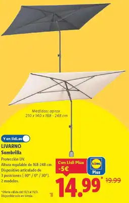 Lidl LIVARNO Sombrilla oferta