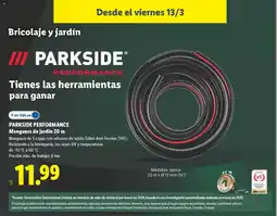 Lidl PARKSIDE Performance manguera de jardín 20 m oferta