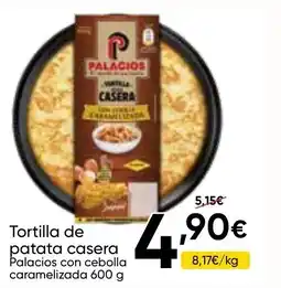 FROIZ PALACIOS Tortilla de patata casera con cebolla caramelizada oferta