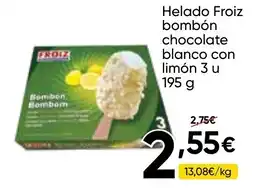 FROIZ FROIZ Helado bombón chocolate blanco con limón 3 u oferta