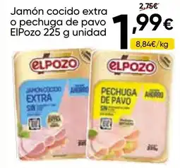 FROIZ ELPOZO Jamón cocido extra o pechuga de pavo oferta