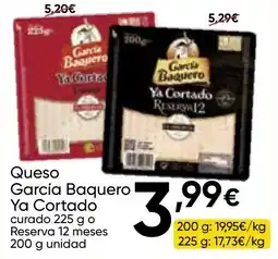 FROIZ GARCIA BAQUERO Queso Ya Cortado curado o Reserva 12 meses oferta