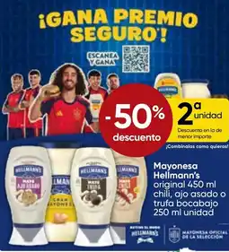 FROIZ HELLMANN'S Mayonesa original chili, ajo asado o trufa bocabajo oferta