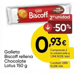 FROIZ LOTUS Galleta Biscoff rellena Chocolate oferta