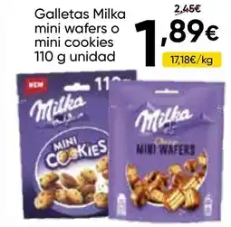 FROIZ MILKA Galletas mini wafers o mini cookies oferta