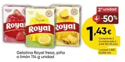 FROIZ ROYAL Gelatina fresa, piña o limón oferta